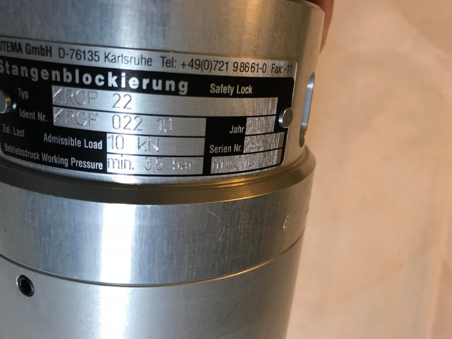 New Stangenblockierung Krgp-22 Pneuamtic Shaft/Cylinder Rod Lock Kpgp 022 10,Sa
