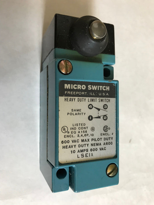 New Micro Switch Lseia Heavy Duty Limit Switch 10 Amps 600Vac,Ac