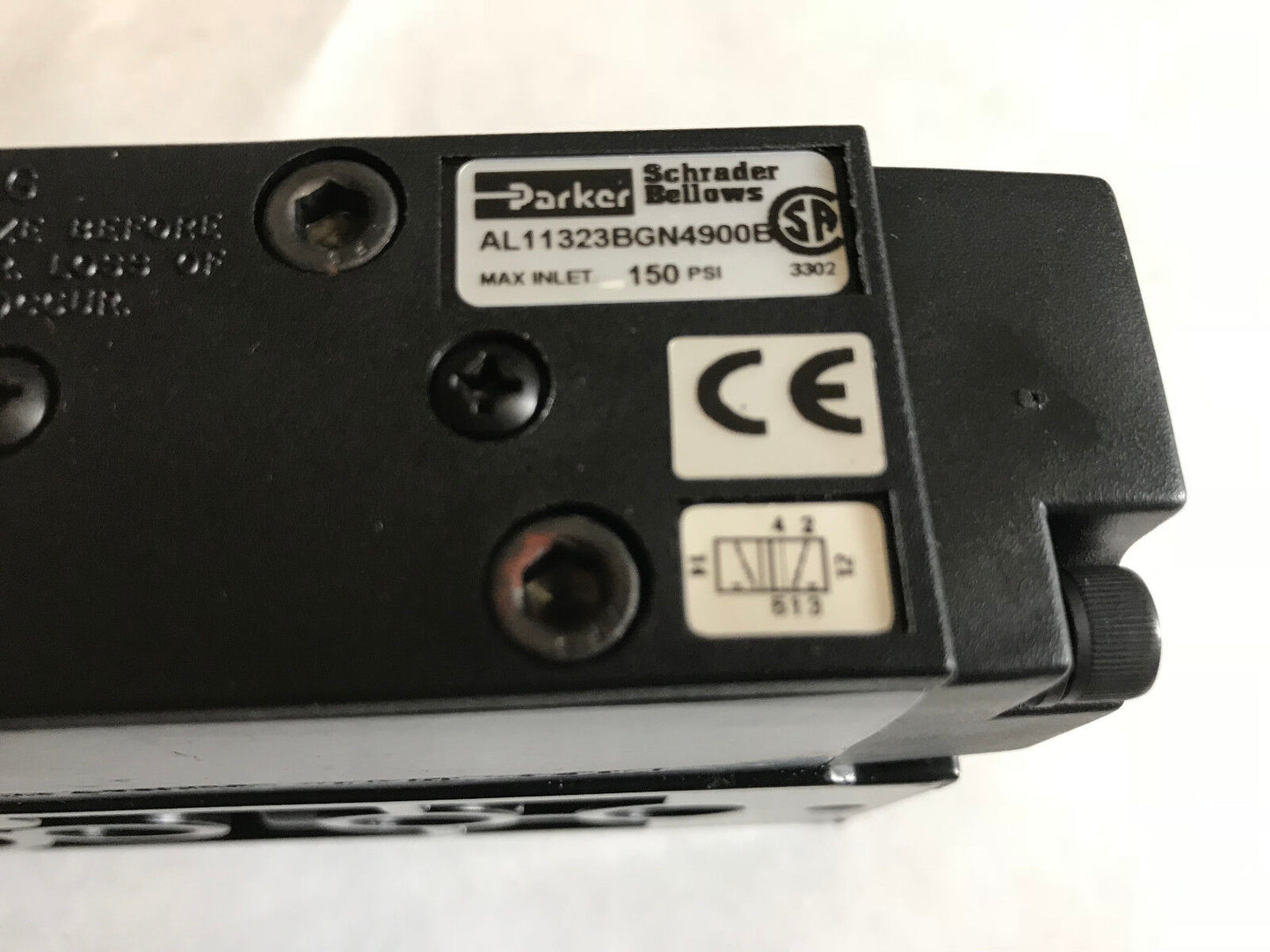Parker Al11323bgn4900b Pneumatic Solenoid Valve K593-303 24Vdc,K142175,Sa