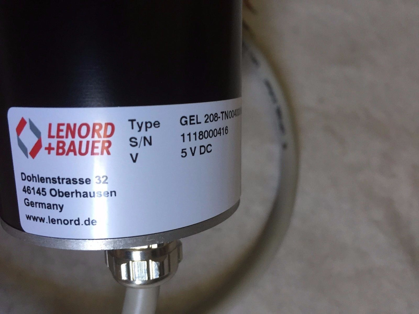 New Lenord+Bauer Gel 208-Tn004000h001 Encoder 5Vdc,Ap