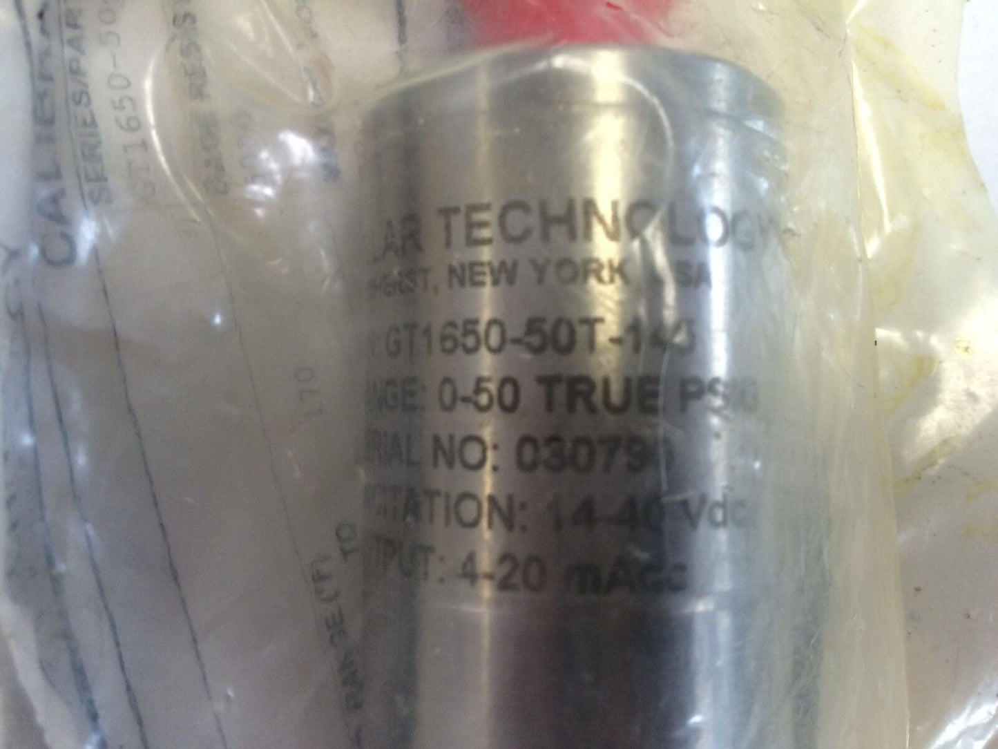 New Stellar Gt1650-50T-145 Technology Pressure Transducer  ,Bp