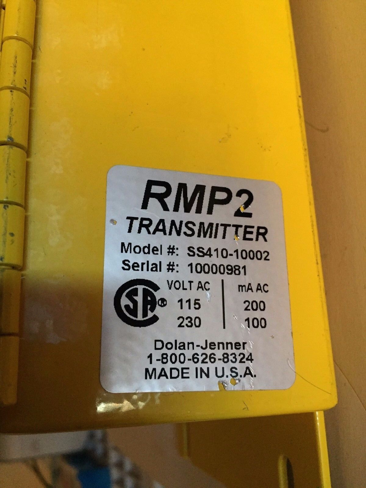 Dolan-Jenner Ss410-10002 Rmp2 Safescan Transmitter,Ch