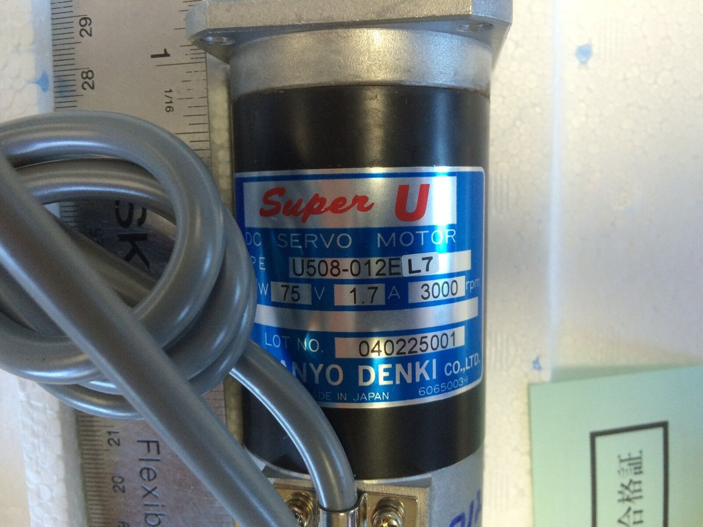 New Sanyo Denki U508-012El7 Dc Servo Motor, Super U, E500500c00b Optical,De