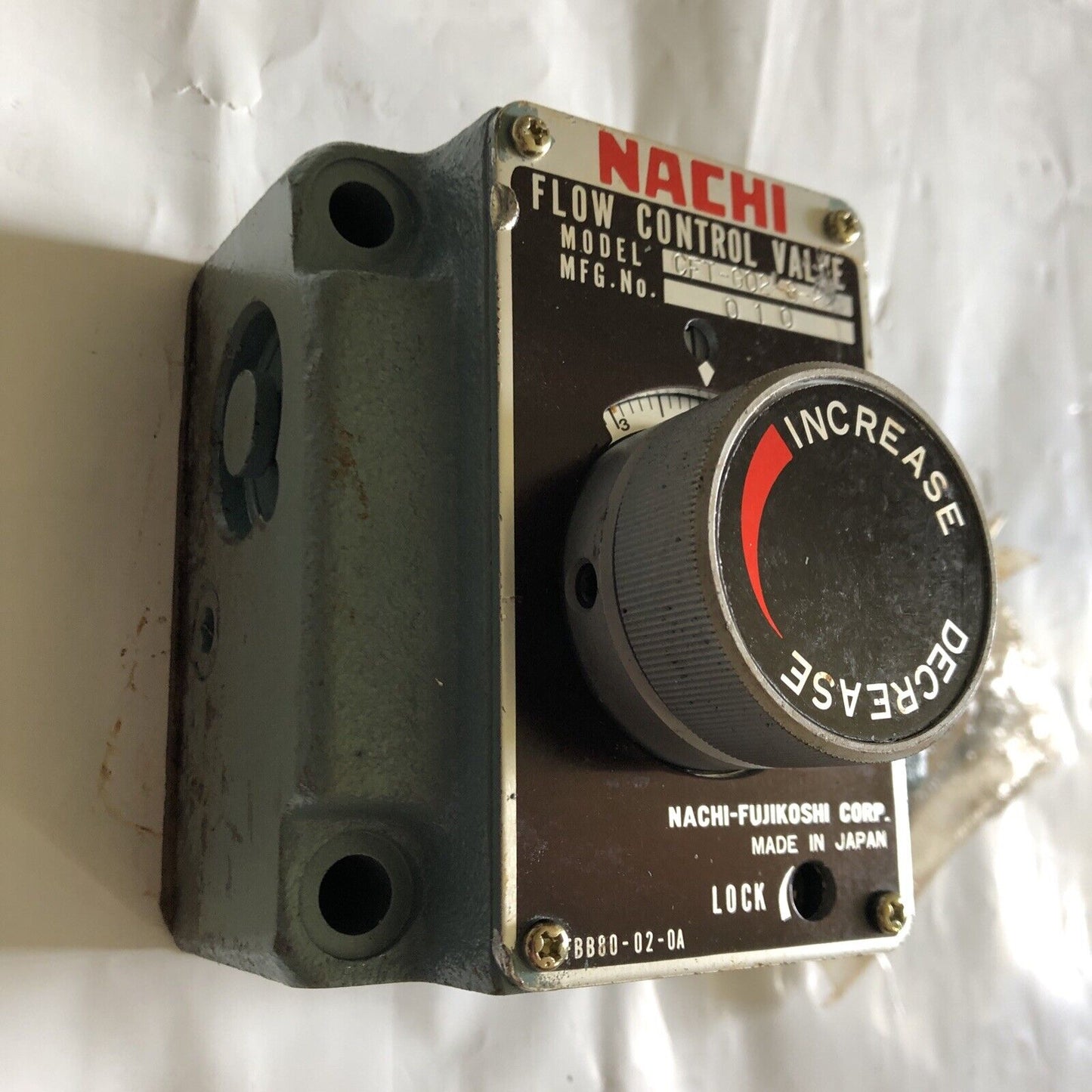 Nachi Cft-G02-8-22,010 Hydrualic Flow Control Valve,Fbb80-02-0A,Cft-G02-3-22,Bb