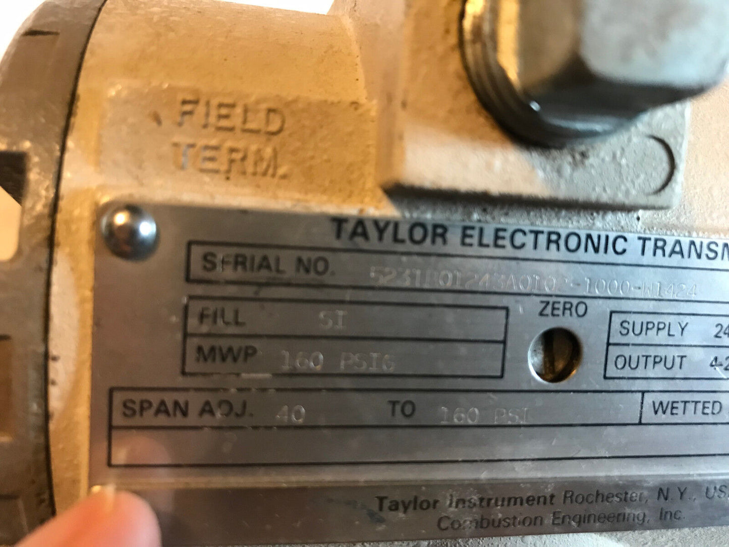 Taylor 523Tb01243a0102-1000-W1424,Abb 42S1635j001 Instrument Transmitter,Ad