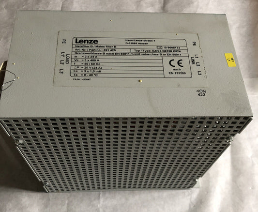 Lenze Ezn 3 B0150 H024,391 425,En 133200,D-31855 Aerzen Main Filter,Ap
