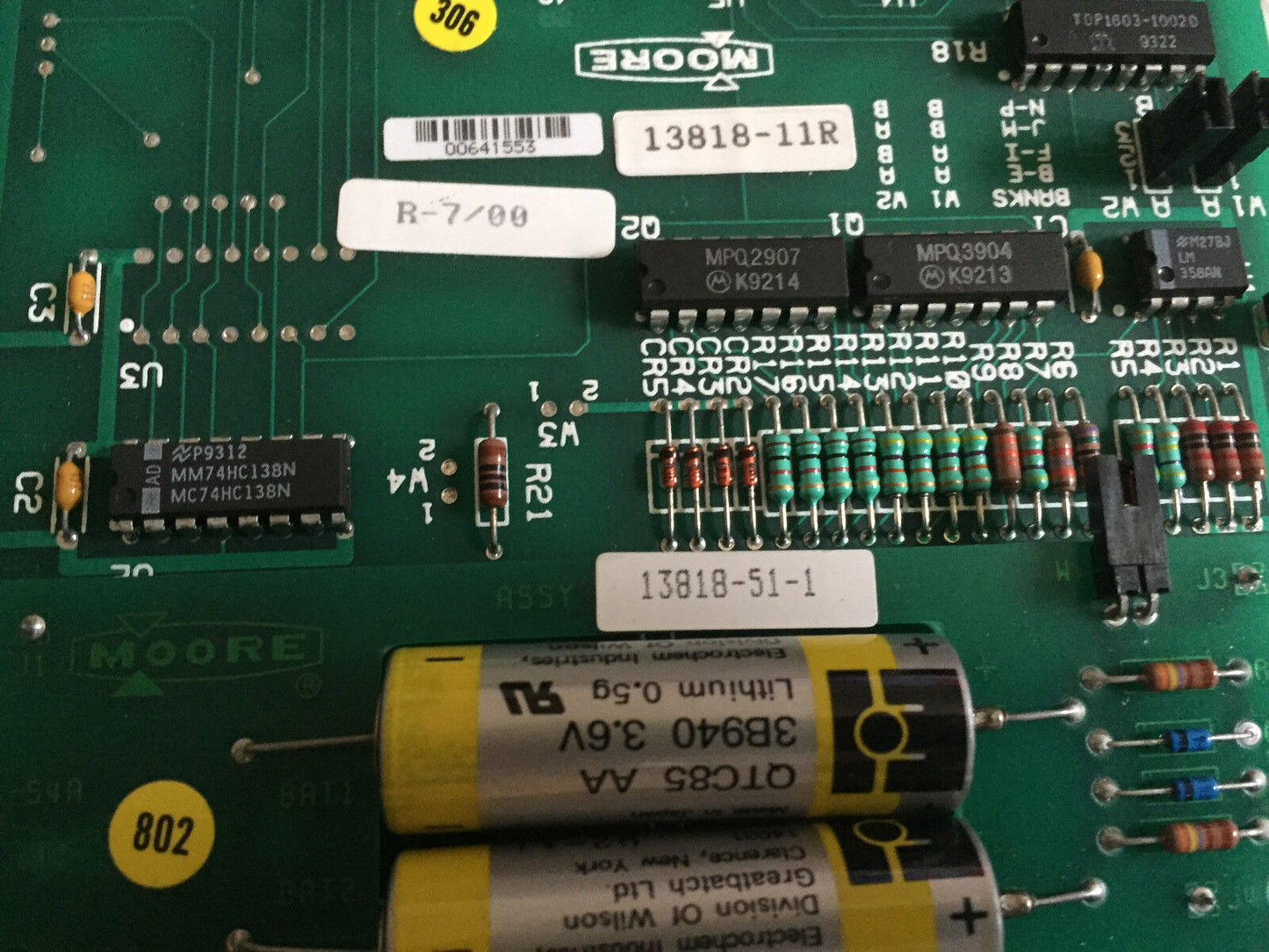 Moore 13818-11R,R-7/00,13818-51-1 Board,Cr