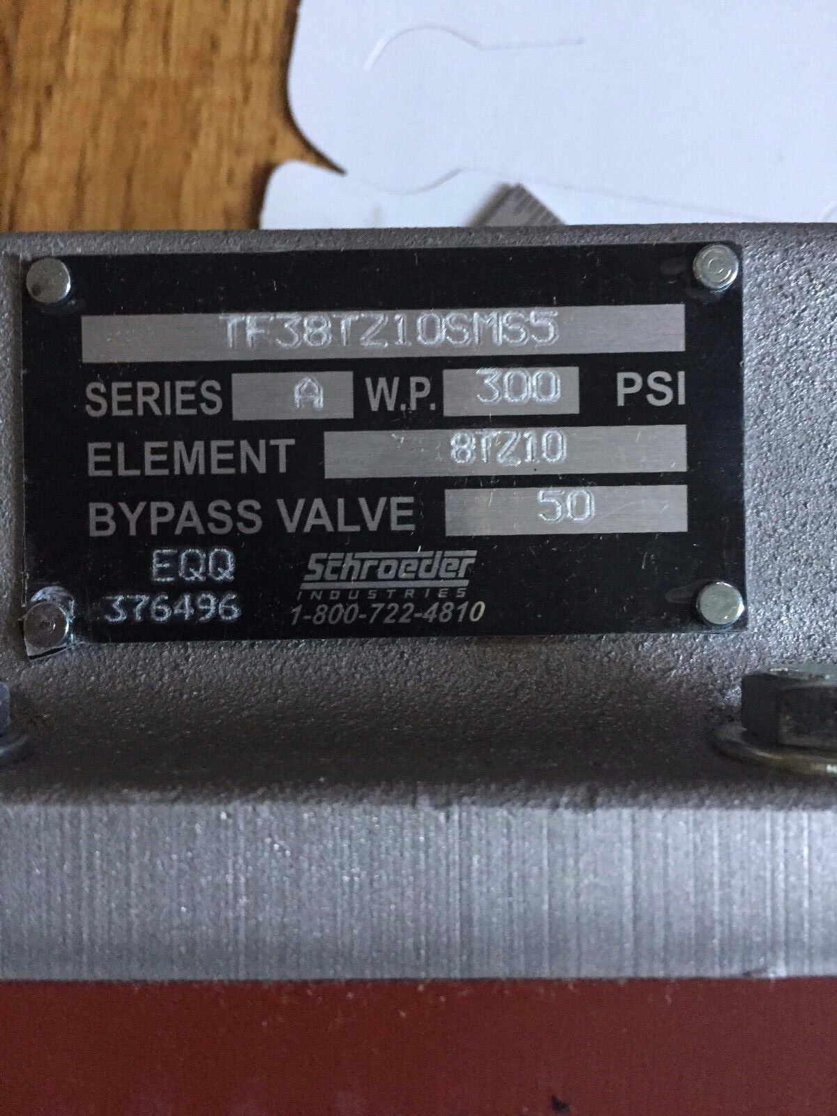 New 1" Npt Schroeder Tf38tz10sms5 Bypass Valve,Ms5-50 Pressure Filter,Bl