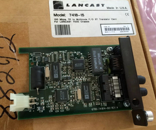 New Lancast 7418-15,100 Base 100Mbps Tp To Multimode Sc 741815,6700-741814001,Fk