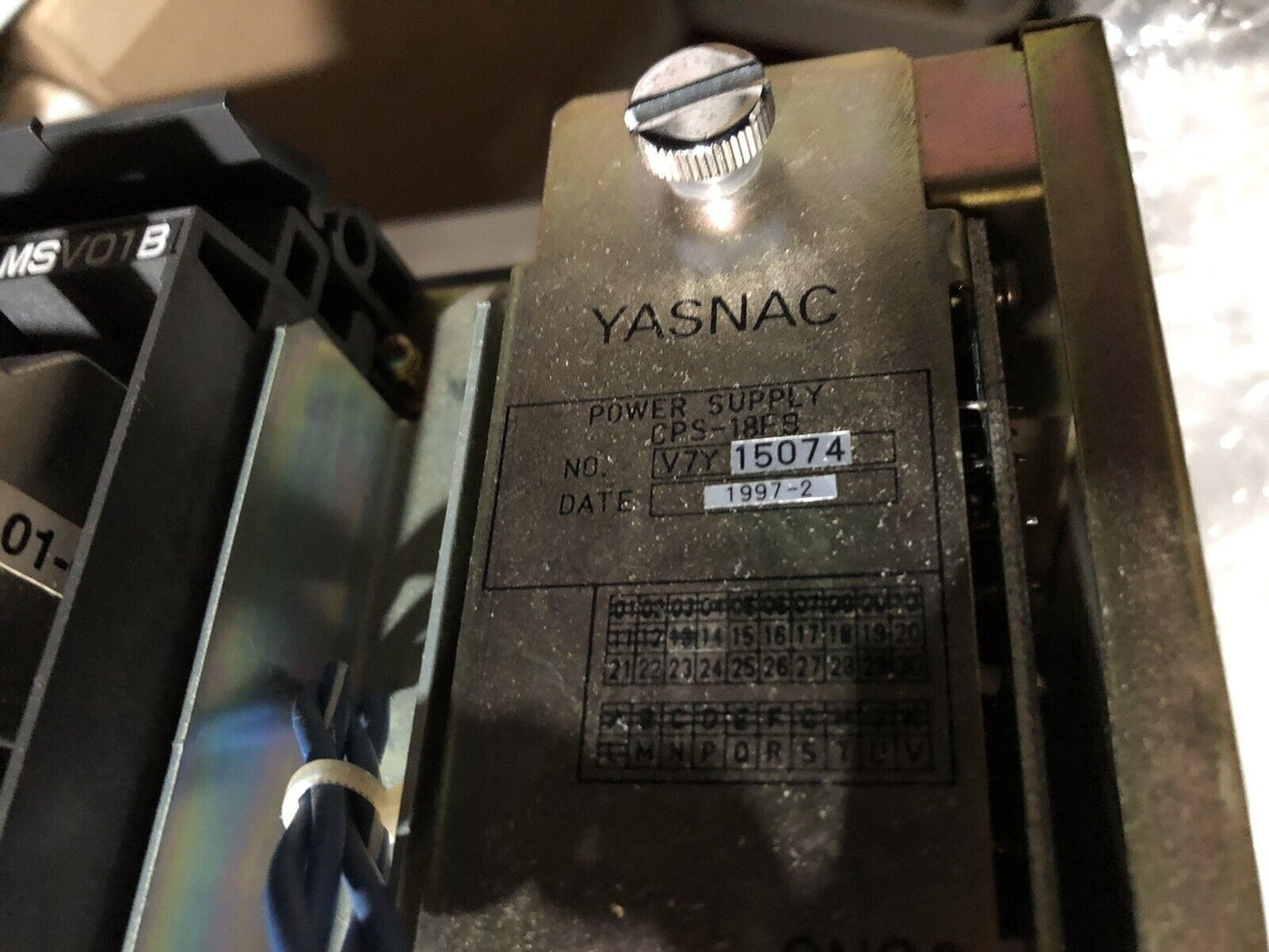 Yaskawa Jzncu-Mrk12-1E,Abso Yasnac,Cps-18Fb,Mcp01,Mif01,Mcp02b Power Supply,Tn