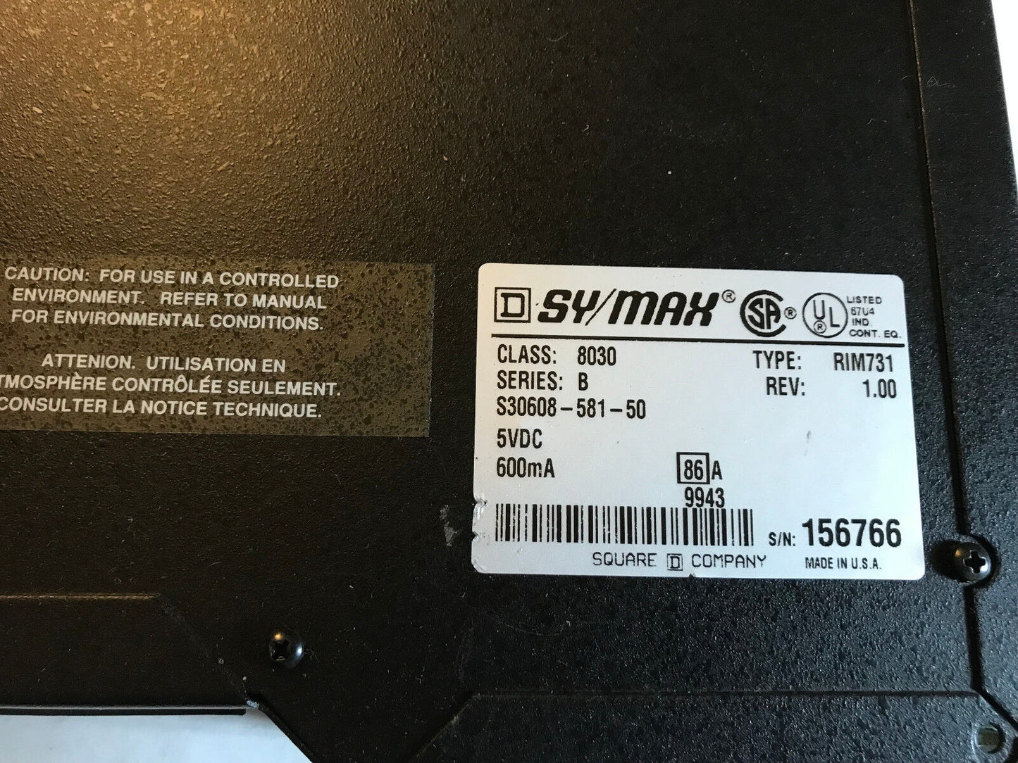Square D Rim731,8030 Sy/Max 64Pt Input 8030-Rim-731,S30608-581-50 ,Sa