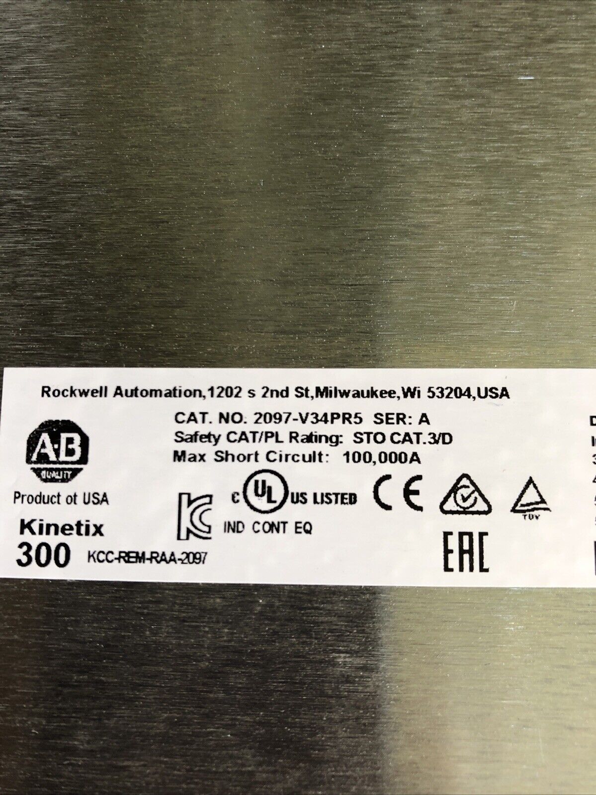 New Allen Bradley 2097-V34pr5 Kinetix 300 Servo Drive,2097 V34pr5,2097-V34pr5,Cr
