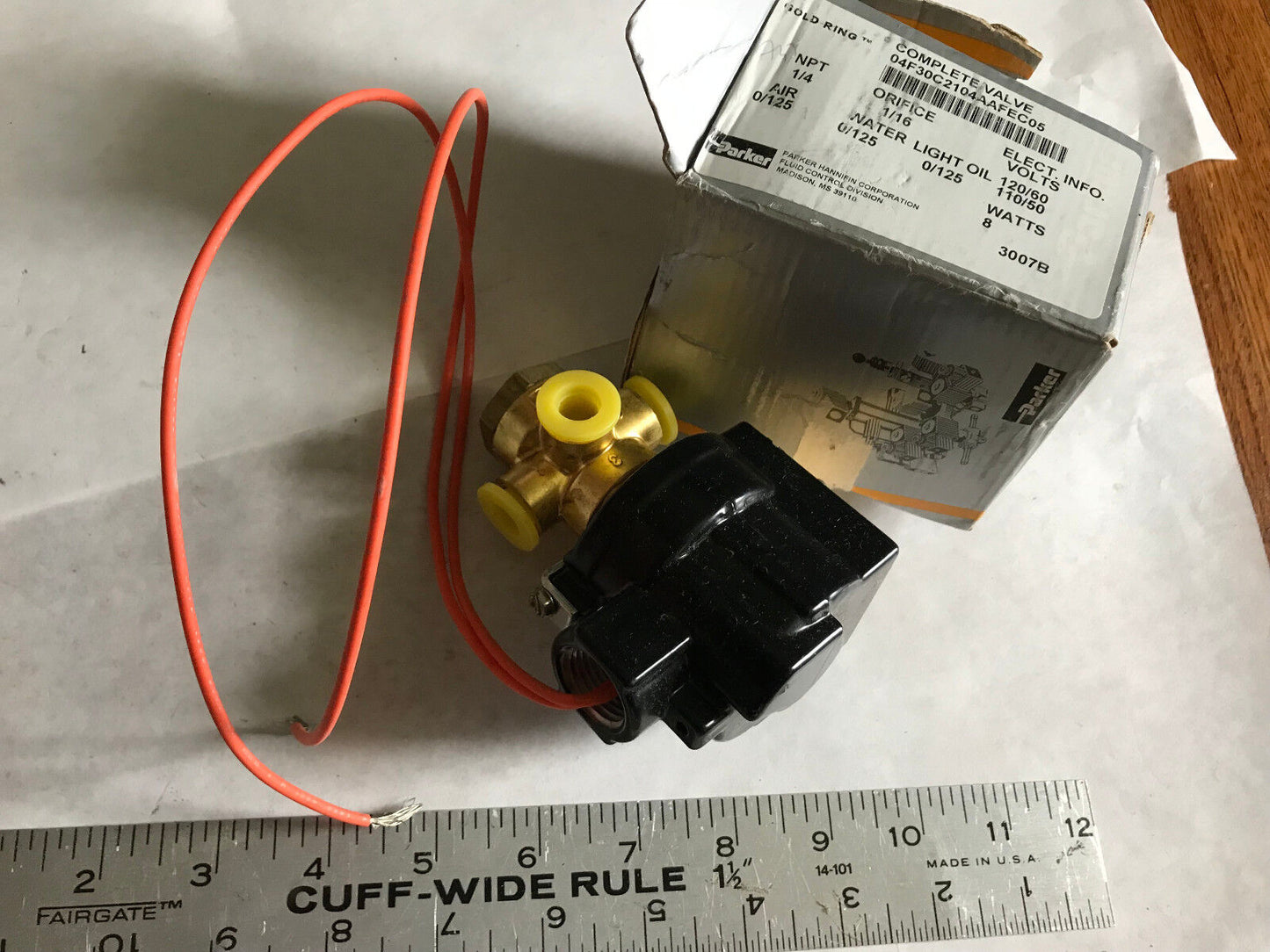 Lot 2 Parker 04F30c2104aafec05 Solenoid Valve Gold Ring,O4f30c2104aafec05,110V
