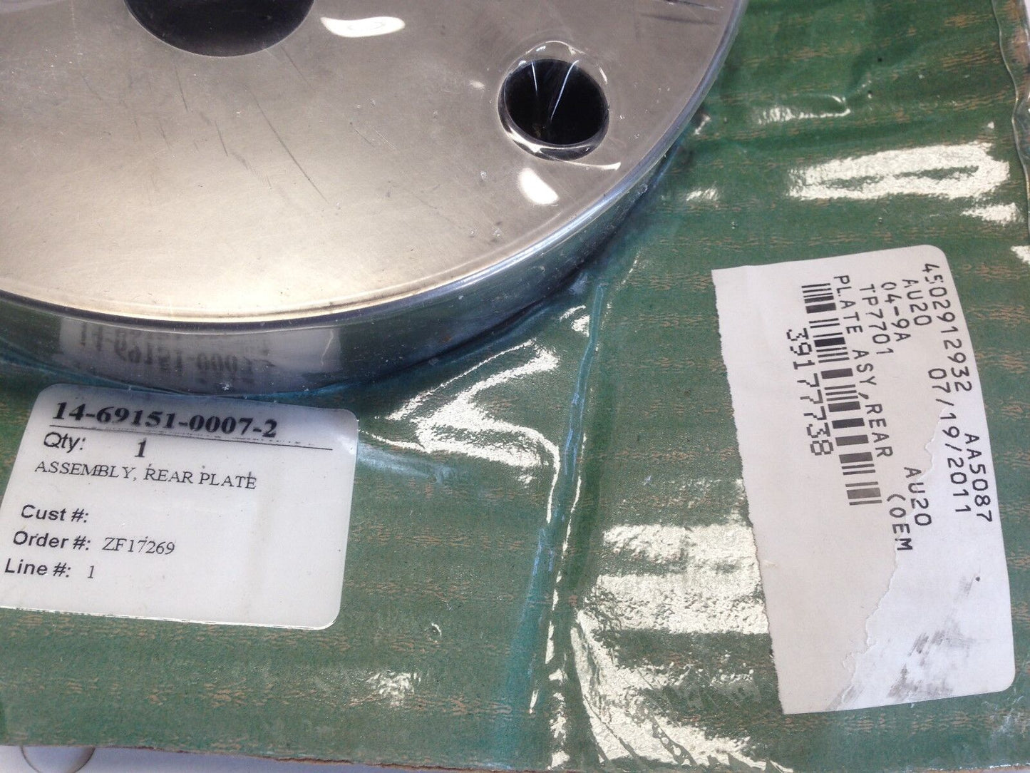 New 7" Assembly Rear Plate 179599,15-69151-0023-4,14-69151-0007-2, Sn
