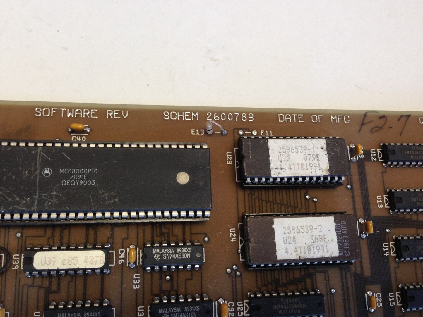 Texas Instruments Assy 2600785-000 Schem 2600783 Mfg,Seimens 560-2127,Sd,Ee