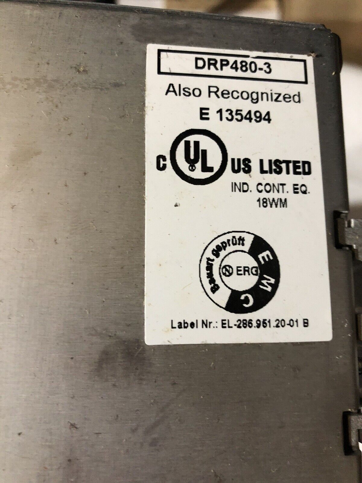 Coutant Lambda Drp-480-3 Power Supplies,3 Phase,400 Vac,24 Vdc,Drp480-3,To