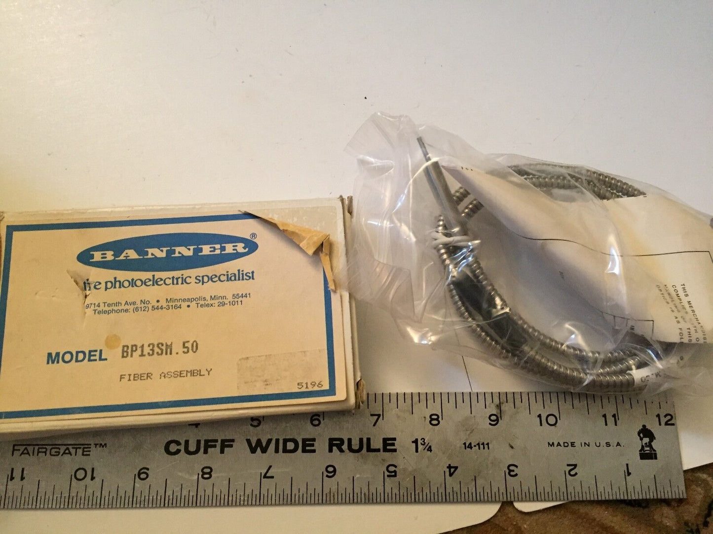 New Banner  Bp13sm.50  Engineering (17811) Fiber Bp13sm.50 Sensor,Cw