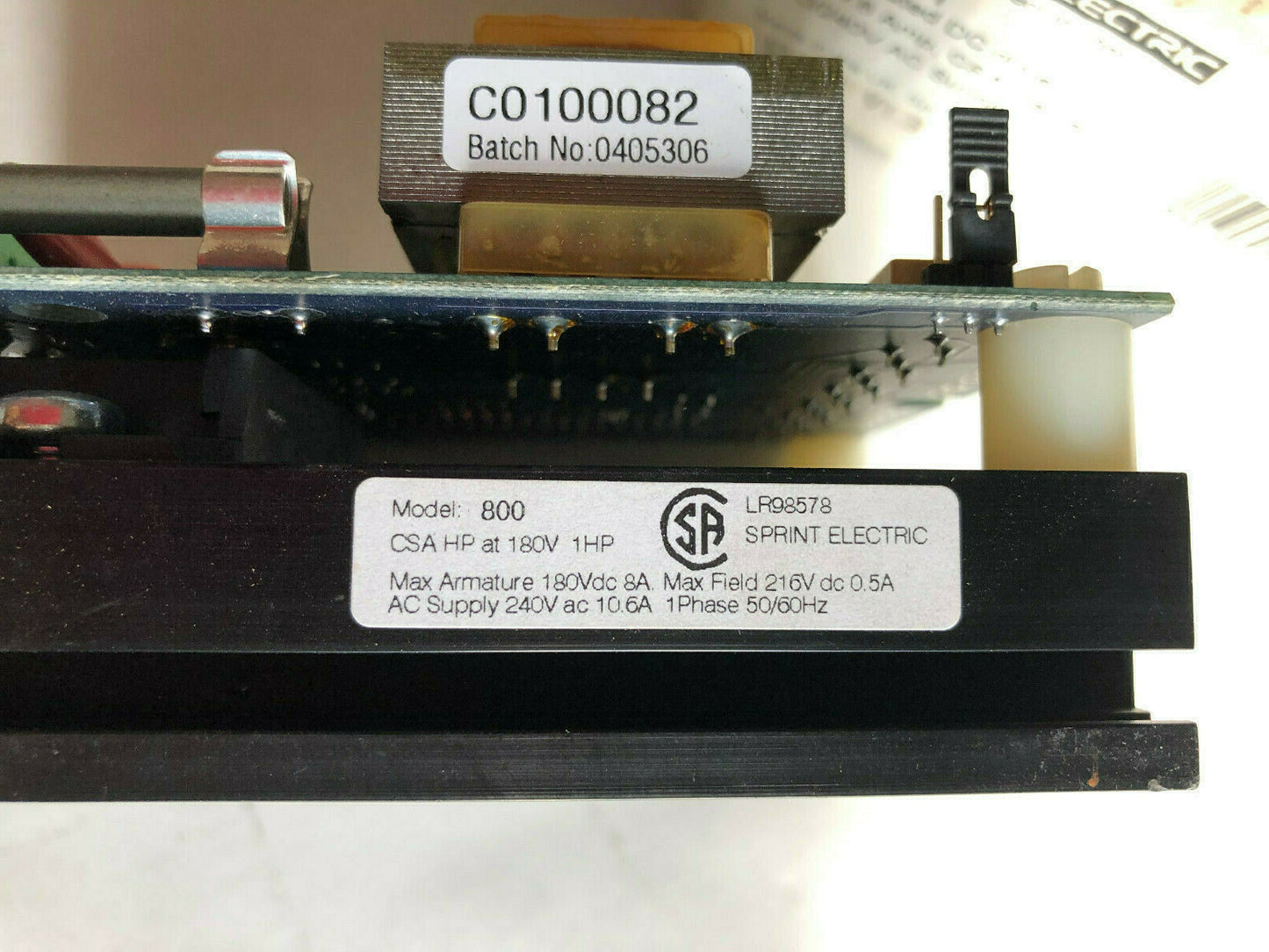 New Bardac 800-001,800 Non Isolated Dc Drive,1.1Kw 8Amp,Csa Marked 110/240Vac,Sk