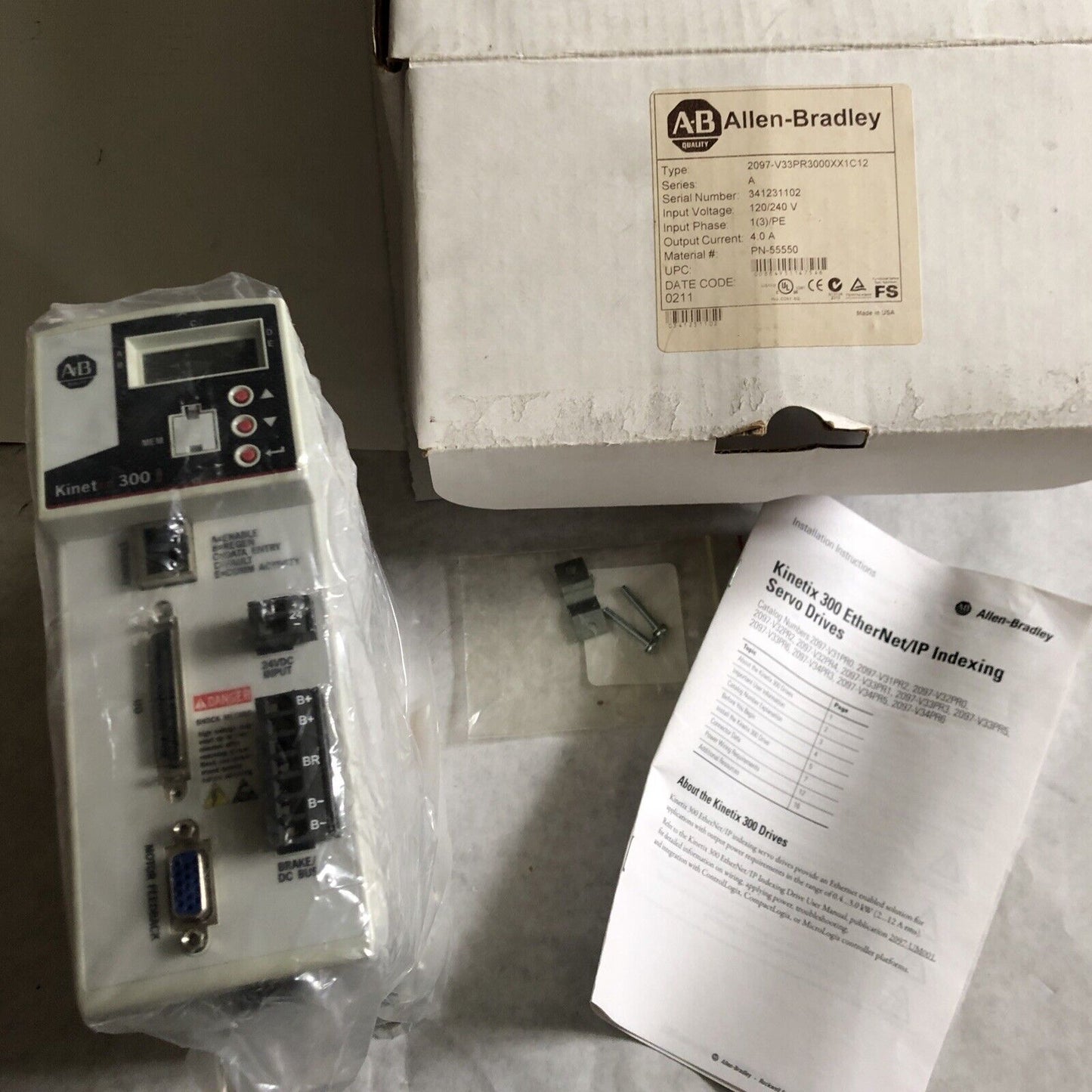 New Allen Bradley 2097-V33pr3 Ser Kinetix 300 Servo Drive,2097V33pr3,Ea