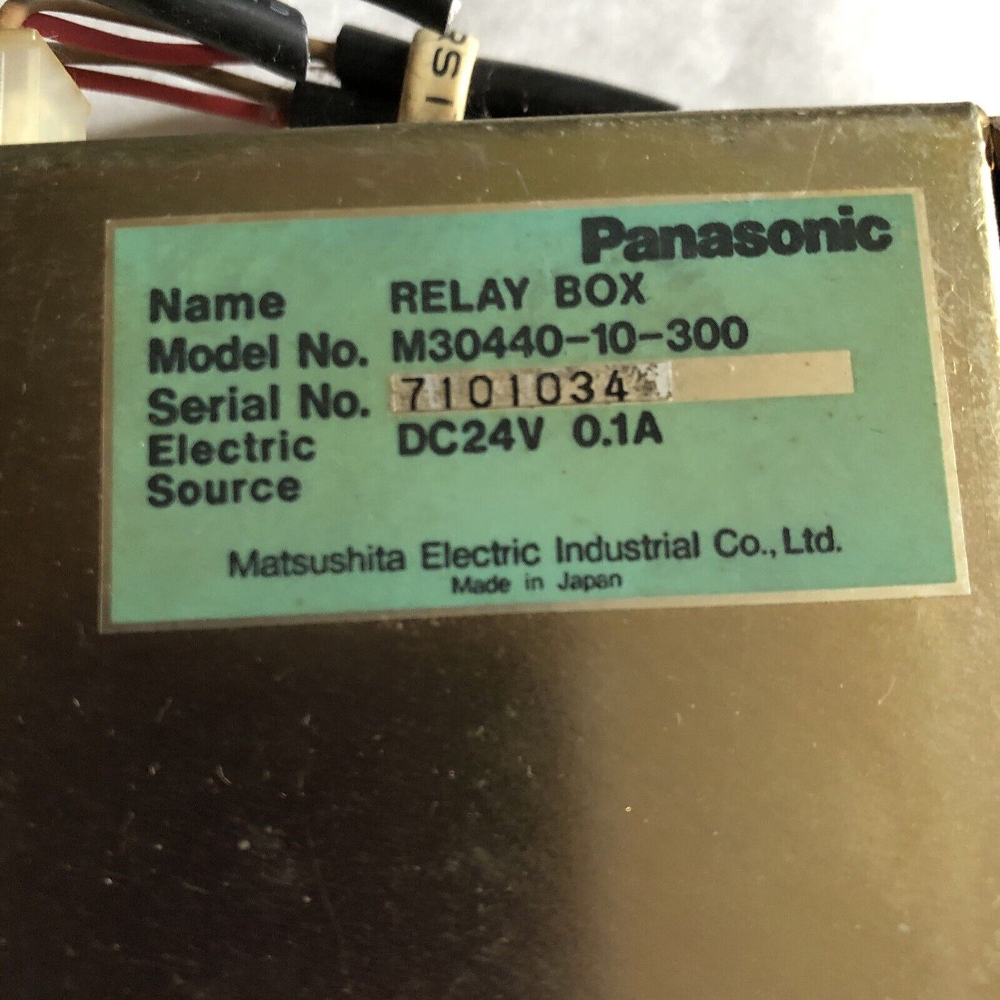 Panasonic M30440-10-300 Relay Box M30440 10 300,Dc24v 0.1A,Ct