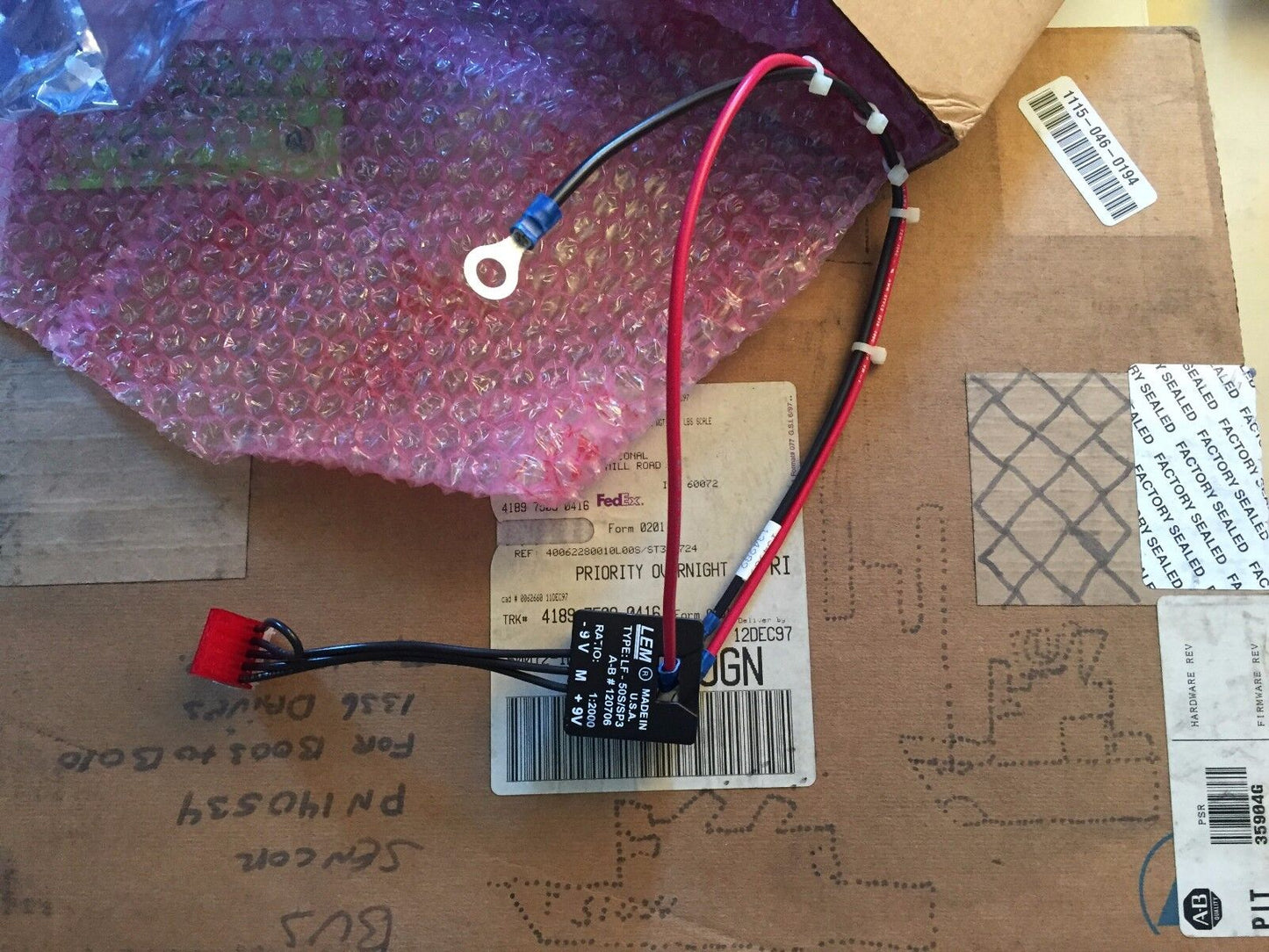 New Allen Bradley Lf-50S/Sp3 ,A-B #120706, 1336-140534 Ac Drive Bus Sensor,Cg