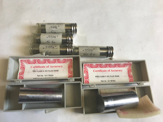 New Lot 6 Vermont Gage Go No Go Plug Gage .5496 .5506 .7500 .8750,Er