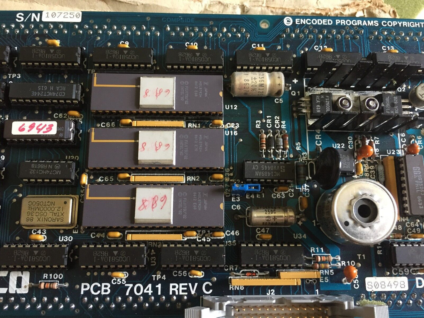 Deco De/640A,7041 Rev C,De/640 A Lcd Display Panel,Encoded Programs Pcb 7041,Cr