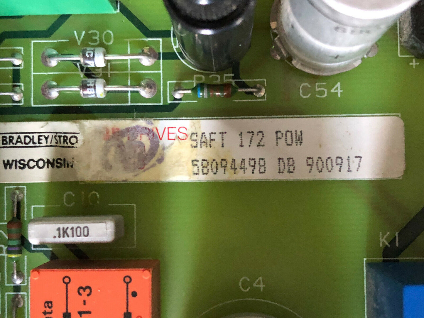 Allen Bradley 3500-P07,3500-Po7,Saft 172 Pow,58094498 Db 900917 Power-Supply,Cg