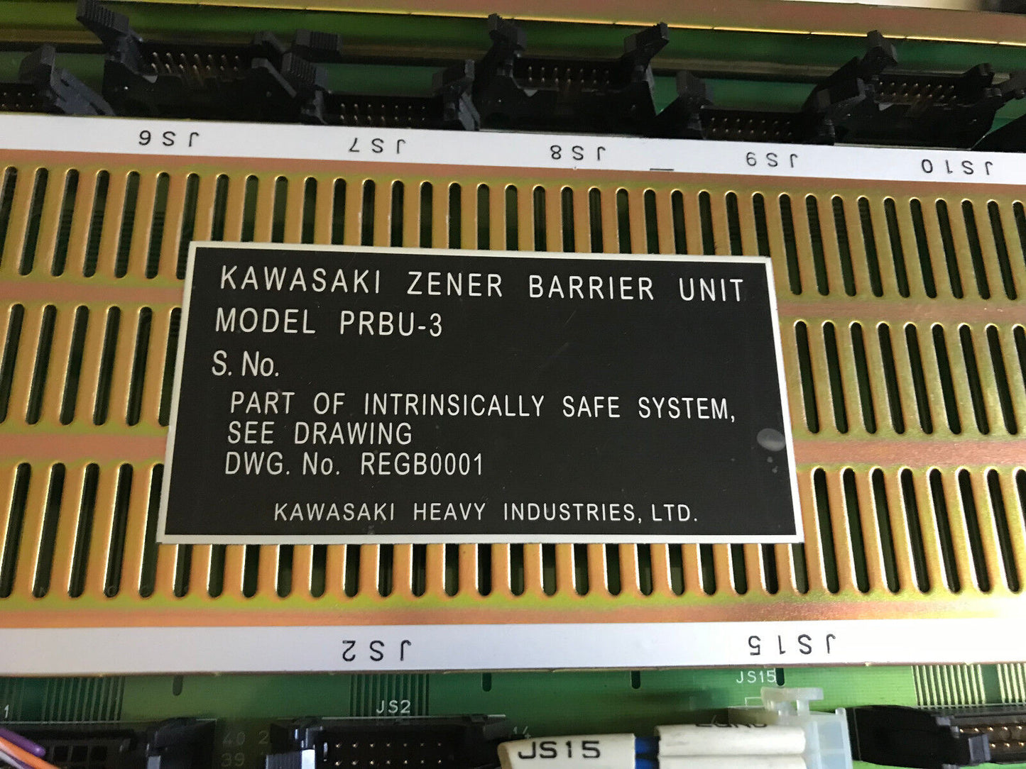 Kawasaki Prbu-3,Kawasaki Zener Diode Barrier Units Safety Relay Module Robot,Ab