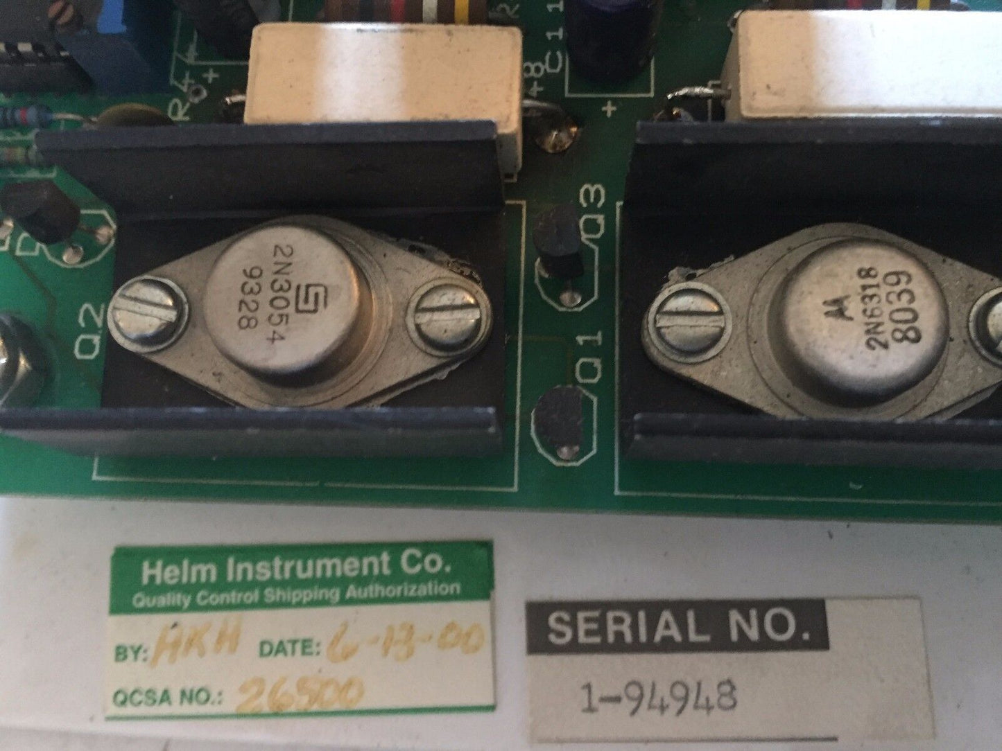 Helm B01c116-3C,Helm Instrument Z23291 Pc Board S/N 1-94948,Ss