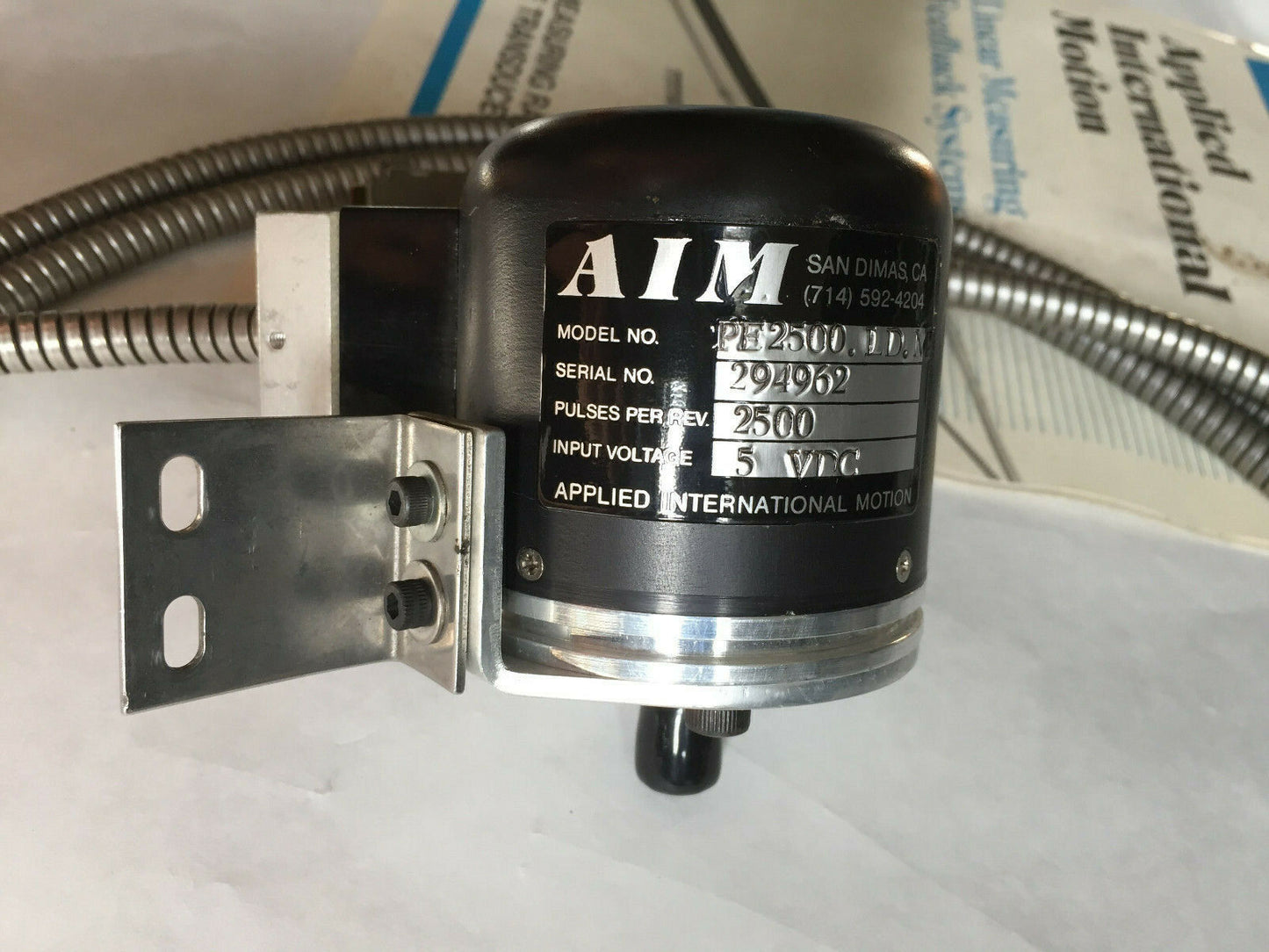 New Aim Pe2500.Ld.M Rotary Encoder. 2500 Pulses Per Revolution. 5Vdc,Sg