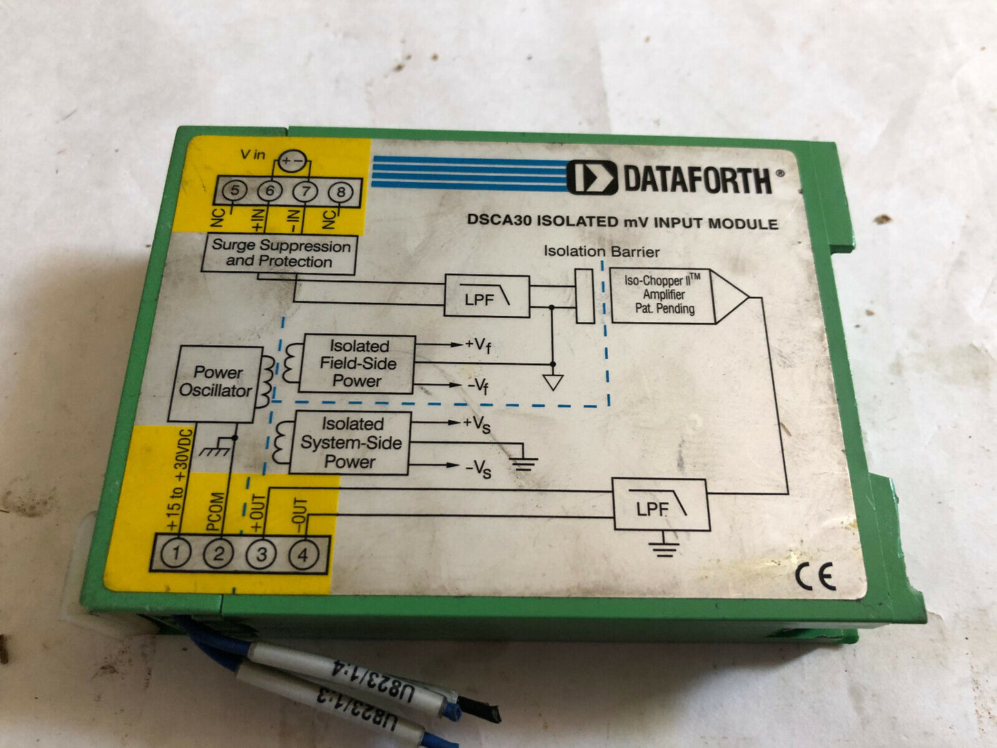 Dataforth Dsca30,Dsca30-02 Analog Signal Conditioning Module Isolated Mv,Bj