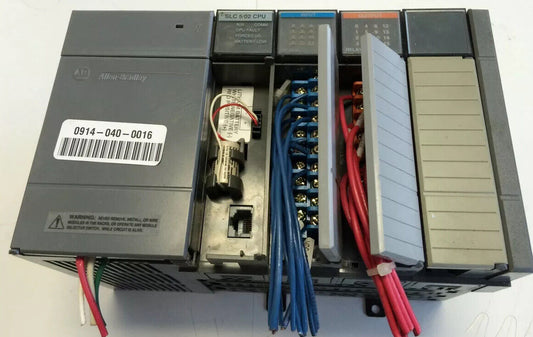 Allen Bradley 1747-L524 Slc 5/02 Cpu,1746-A4,1746-P2,1746-Ib16,1746Ow1,Slc500,Bv