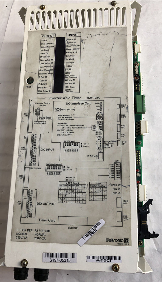Weltronic H70-T02a, Wtc A2-1225-30,S430-V1.2 Inverter Welding Timer,Ee,Fb