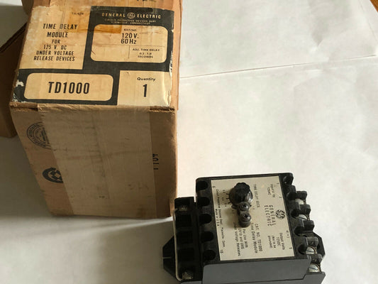 New General Electric Td1000 Time Delay Module .1 To 1.0 Seconds Ge Td1000,Sj