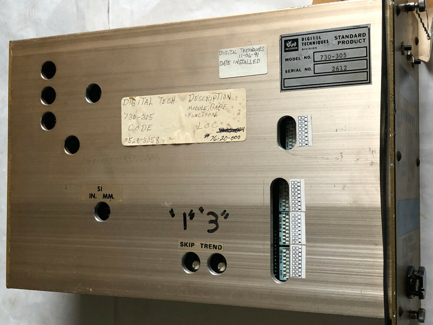 Digital Techniques 730305,Valeron 730-305,Stc Gage Dro Controller,S.T.C. Gage,Ey