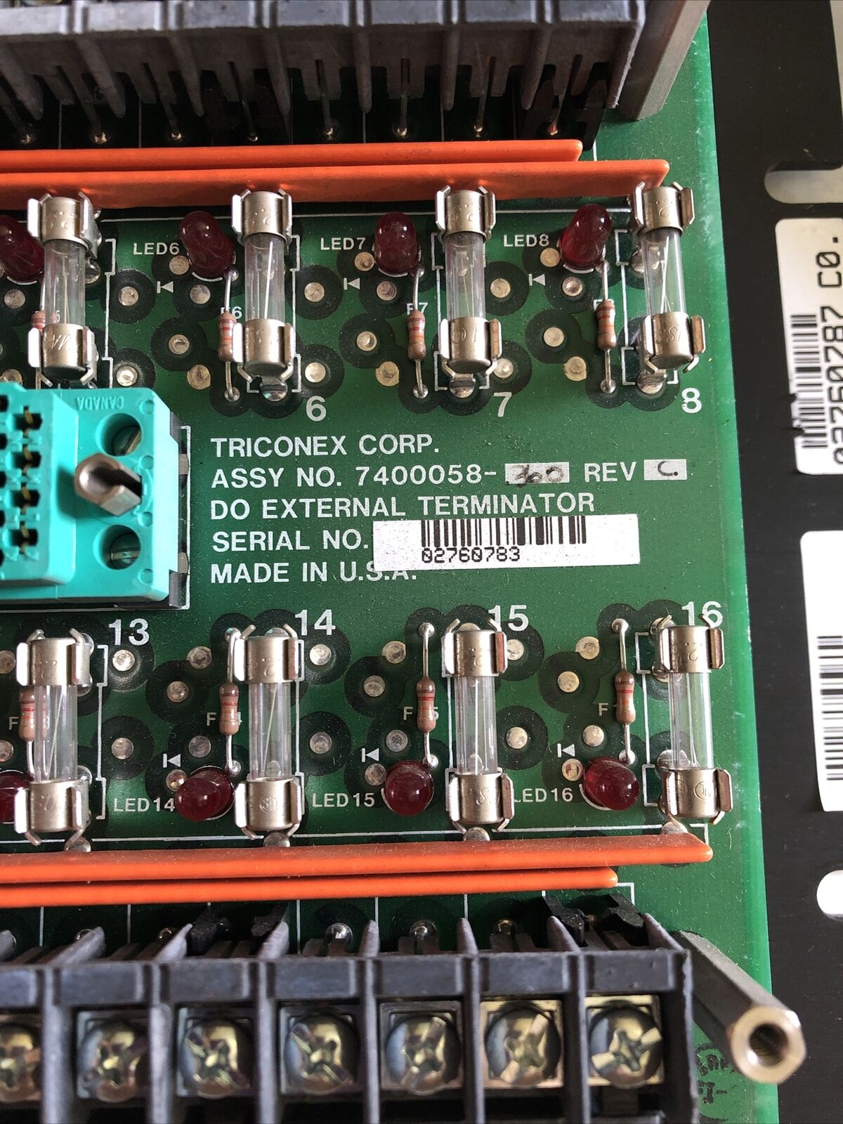1Set (2Pcs) Triconex 3000120-360,7400058-360 Rev C,2652-6 24V Tricon Set Term,Ec