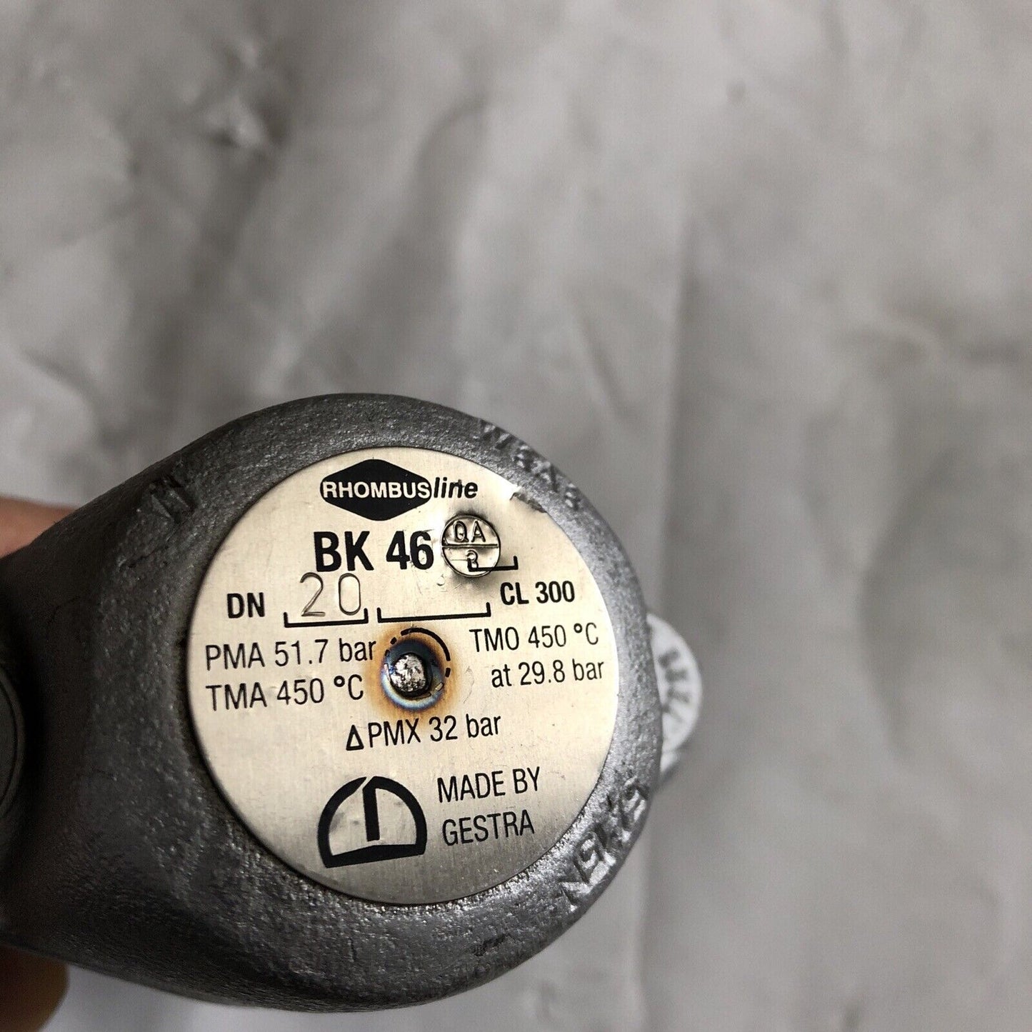 3/4" Flowserve Bk 46 Dn 20 Cl 300 Thermostatic Steam Trap,Gestra 5415V,Am