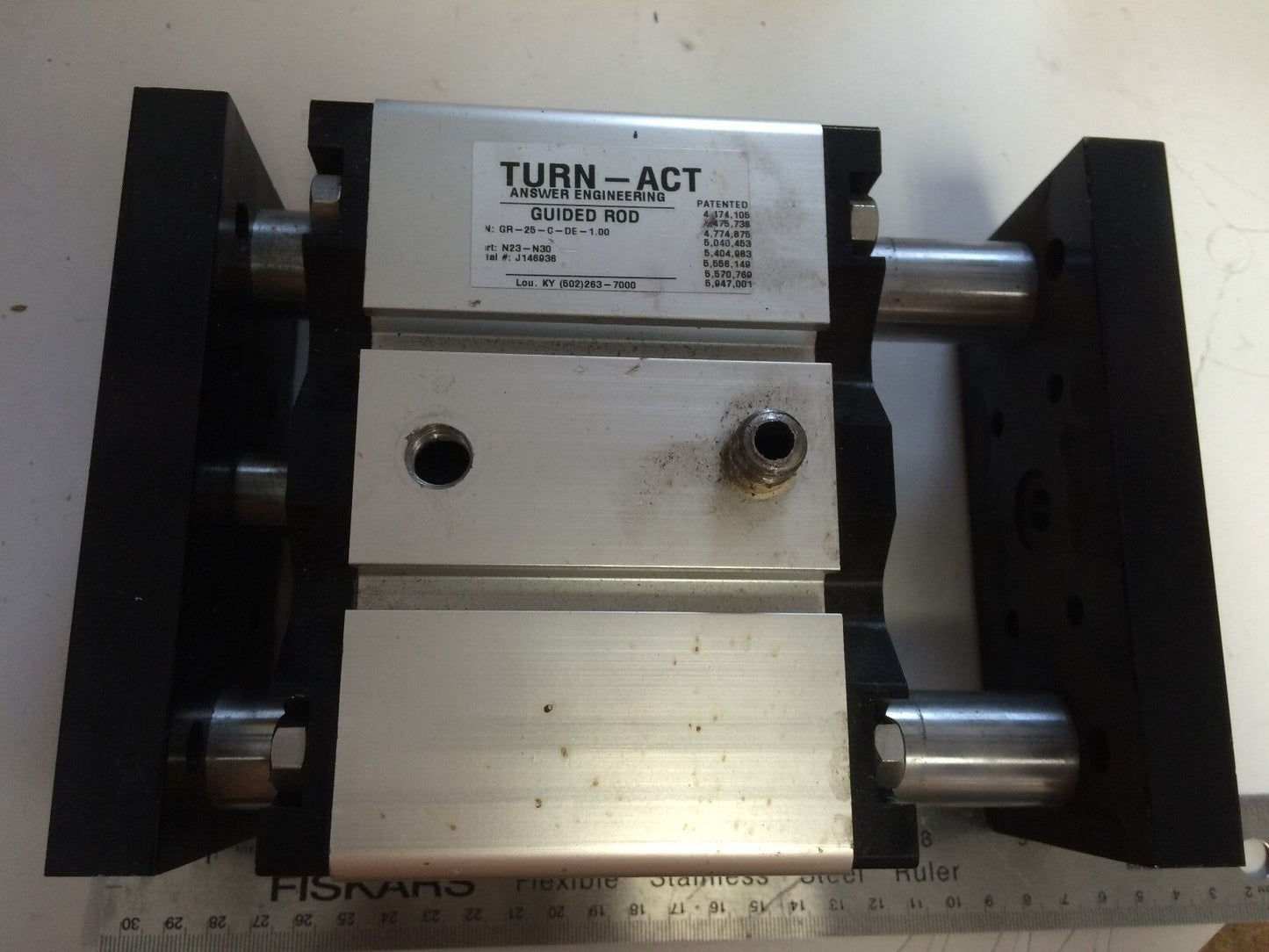 Turn-Act Gr-25-C-De-1.00 Guided Rod Pneumatic Slide Cylinder,Bq