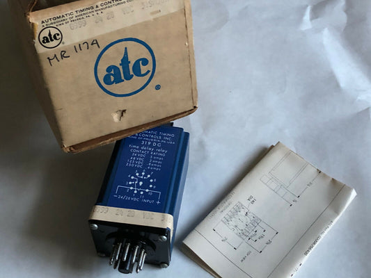 New Atc 319Dc 319H-007-H1-X Automatic Timing & Control Timing Relay 24/48 Vdc,Sv