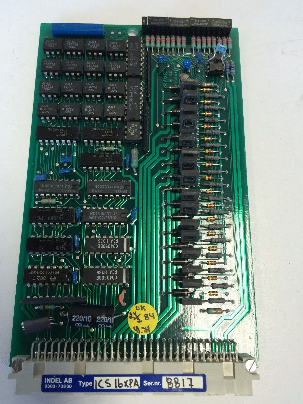 Indel Ics 16 X Pa  347B Indel 16Xp 347B Pcb Board,Db
