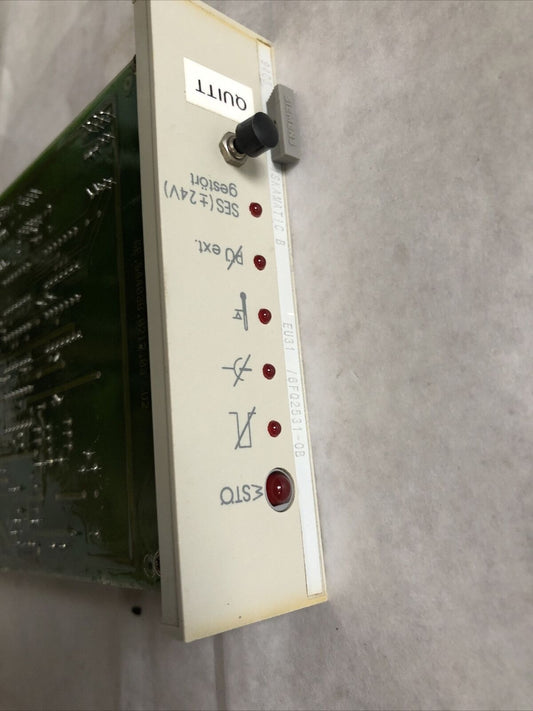 Siemens Eu31 / 6Fq2531-0B Power Supply Monitor Iskamatic B,Ge.544038.0212.03,Bc