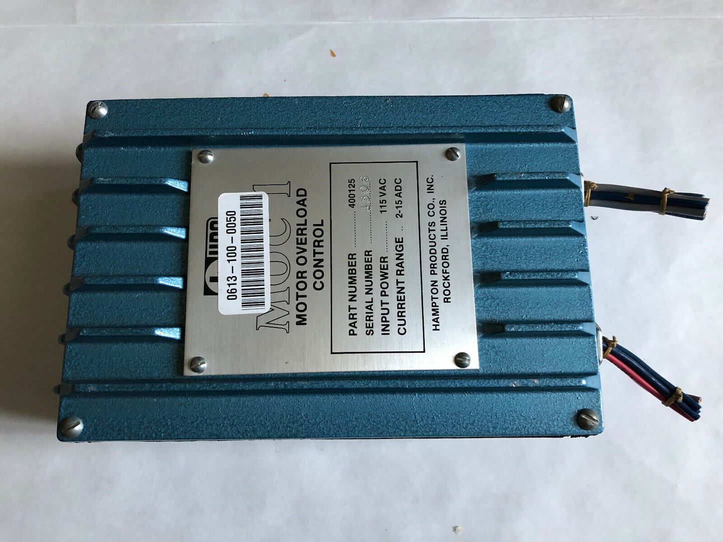 Motor Overload Control Moc1 Hpc Hampton 400125 , 115 Vac,Tc