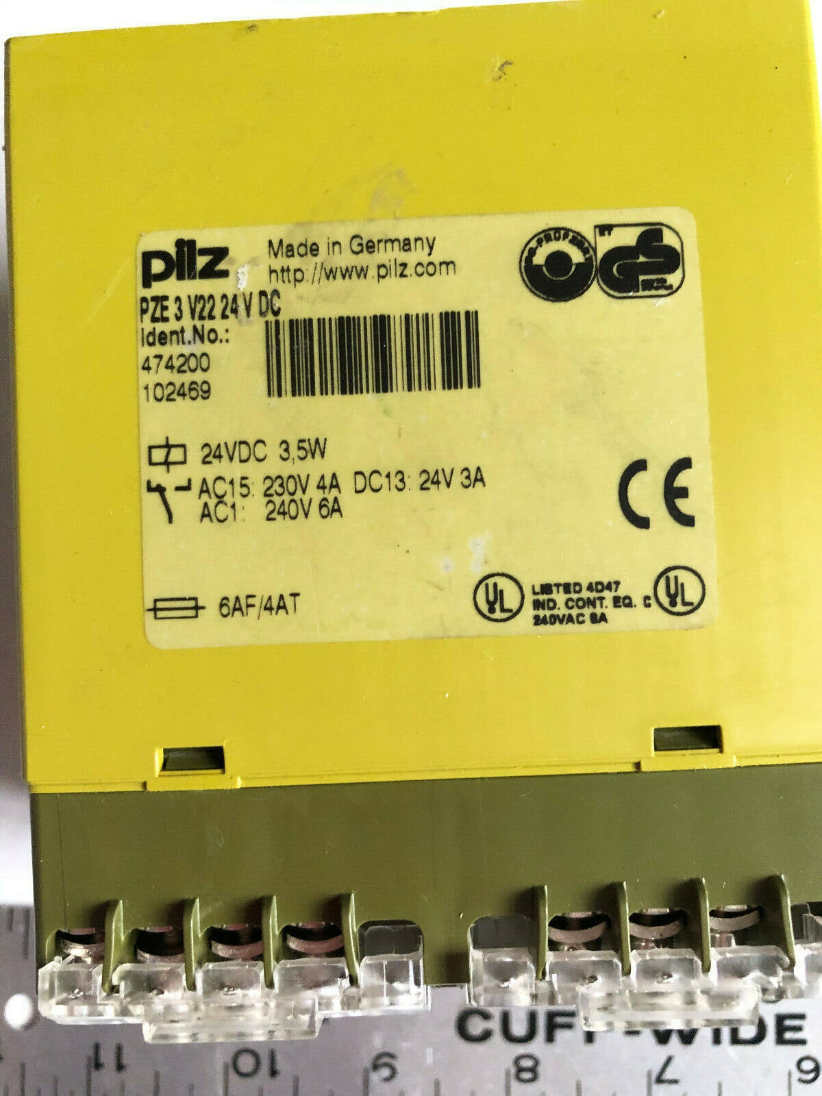 Pilz Pnoz Pze 3 V22,474200 , Pze3v22 24 V Dc Safety Relay,Sj