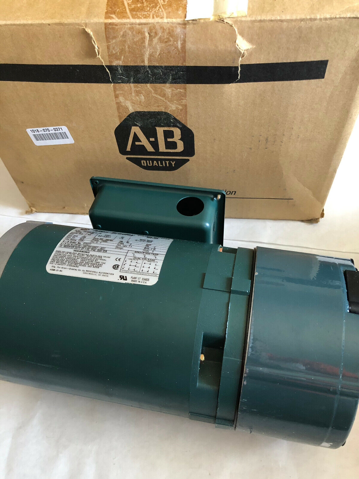 New Allen-Bradley Enp56x7201g-Dj,1725 Rpm,3/4Hp Inverter Duty Motor Unit,Fe