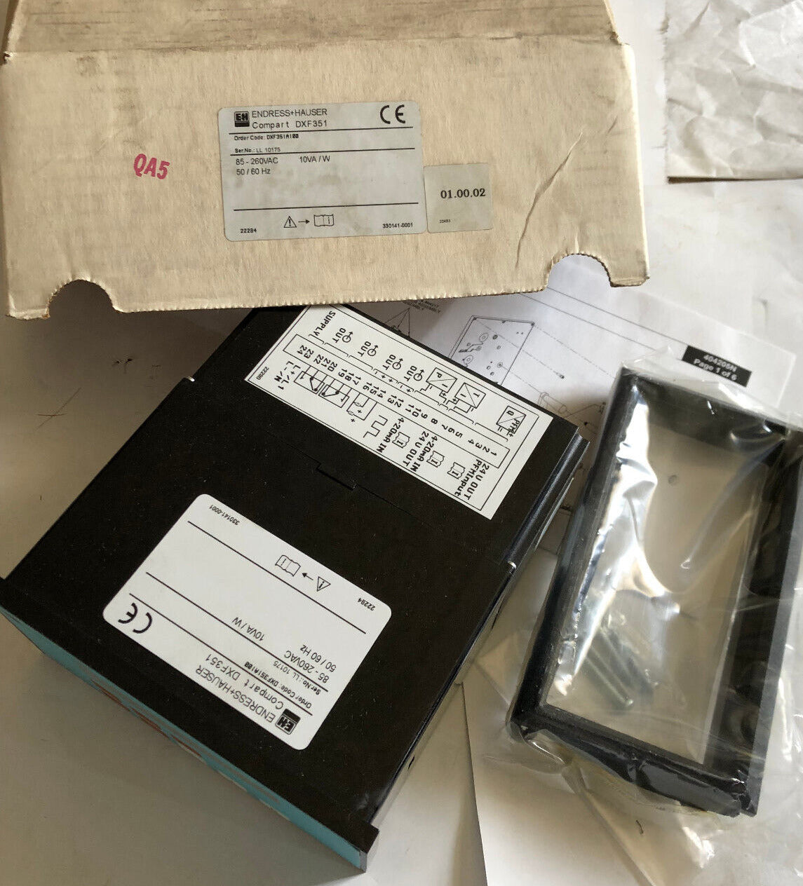 New Endress+Hauser Compart Dxf351 Single Channel Flow Computer,E+H Dxf 351,Ac