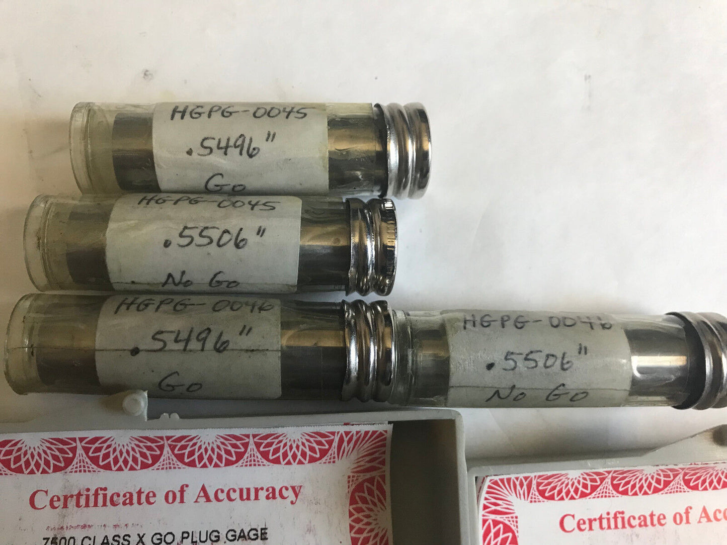 New Lot 6 Vermont Gage Go No Go Plug Gage .5496 .5506 .7500 .8750,Er