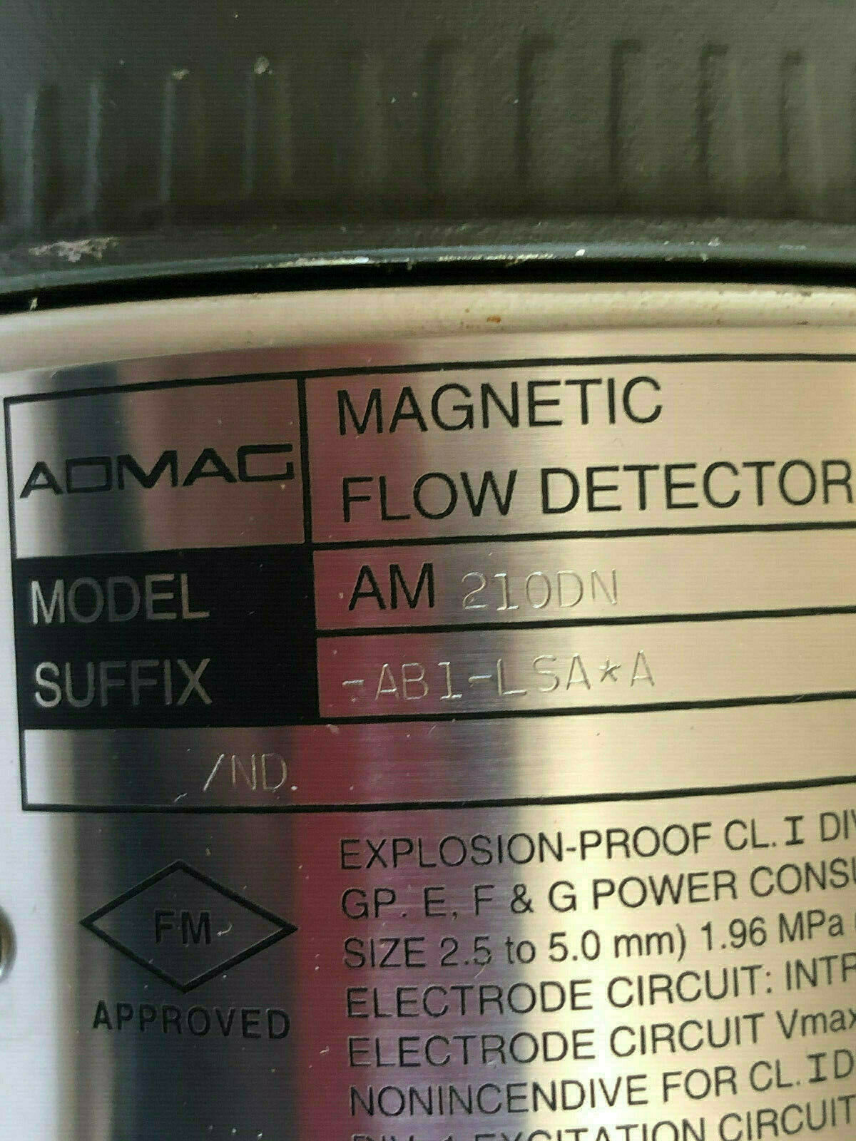 Admag Am2100n Magnetic Flow Detector,Admac Am2100n-Ab1-Lsa*A,Ft40fl-003,Tm