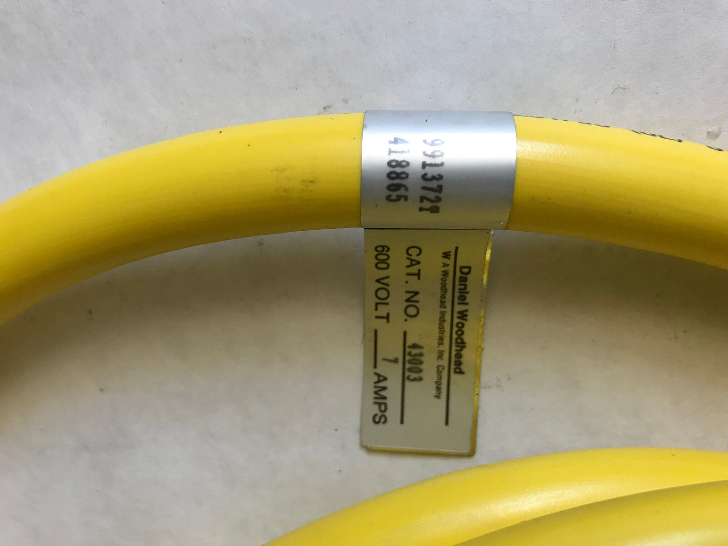 New Brad Harrison 43003 Daniel Woodhead,600Volt 7Amp,Mini Change Cordset 20,Sh