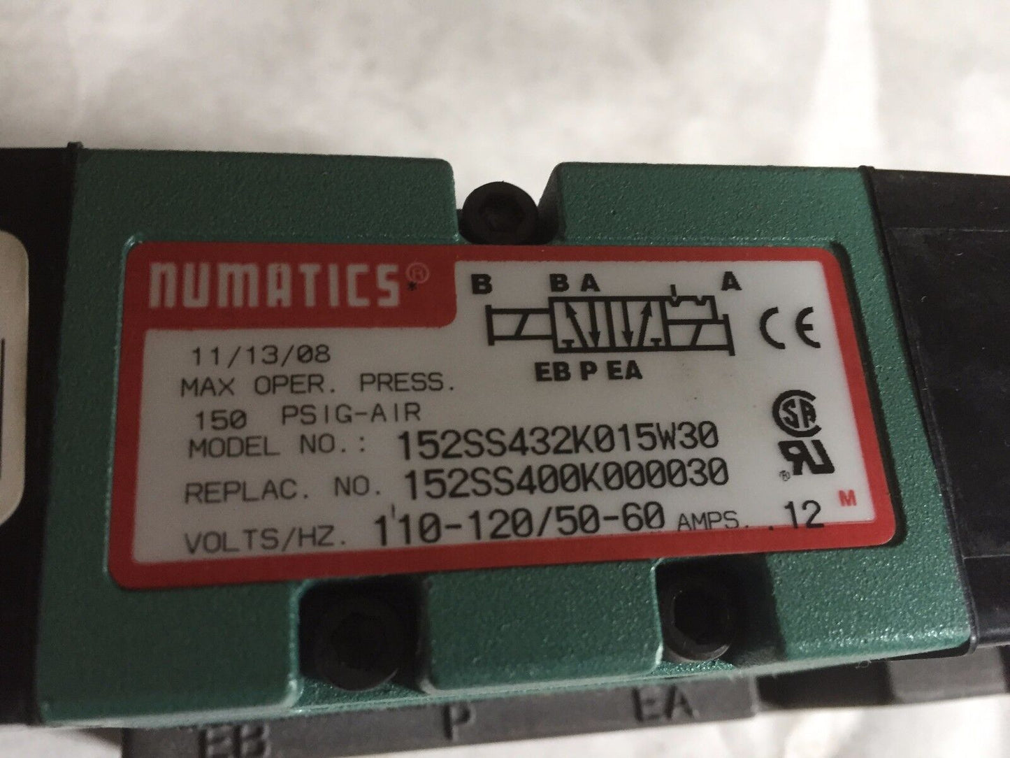 New Numatics 152Ss432k015w30,Numatics 228-690B  Pneumatic Solenoid Valve ,Ak